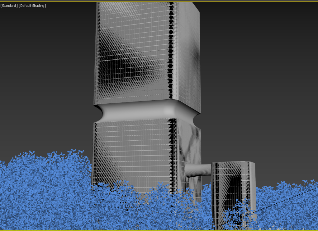 Modellazione 3D, dettaglio grattacielo